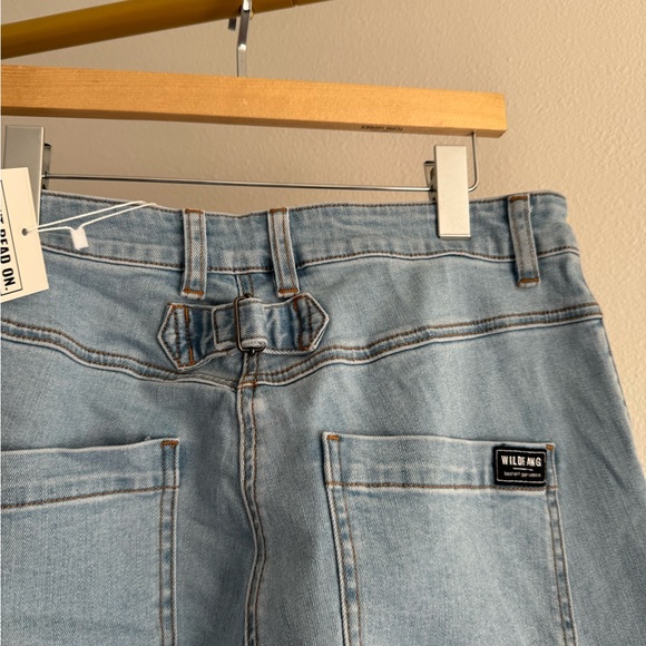 Wildfang The Essential Work denim Women's Sz L Light Wash Carpenter Jeans NEW - Picture 4 of 8